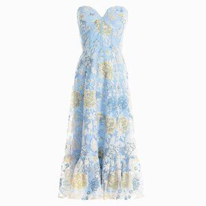 NEW Dress The Population - Sizes S, L Carina Strapless Sequin Midi Dress - Sky